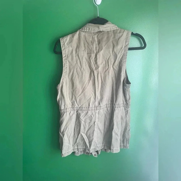 CLEARANCE American Eagle‎ Army Green longline Utility Vest Small - Picture 4 of 4